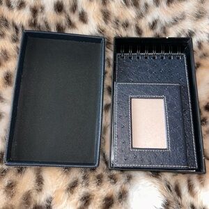 Stationery Textured Navy Blue Leather Notebook and Matching Photo Frame in Box